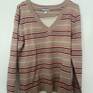 Cute brown striped sweater!